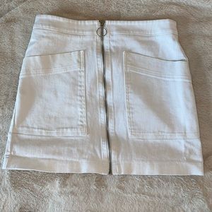Forever 21 White Jean Skirt